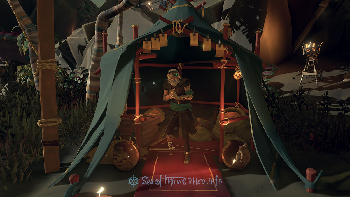 sea of thieves map - dagger tooth outpost - gold hoarder