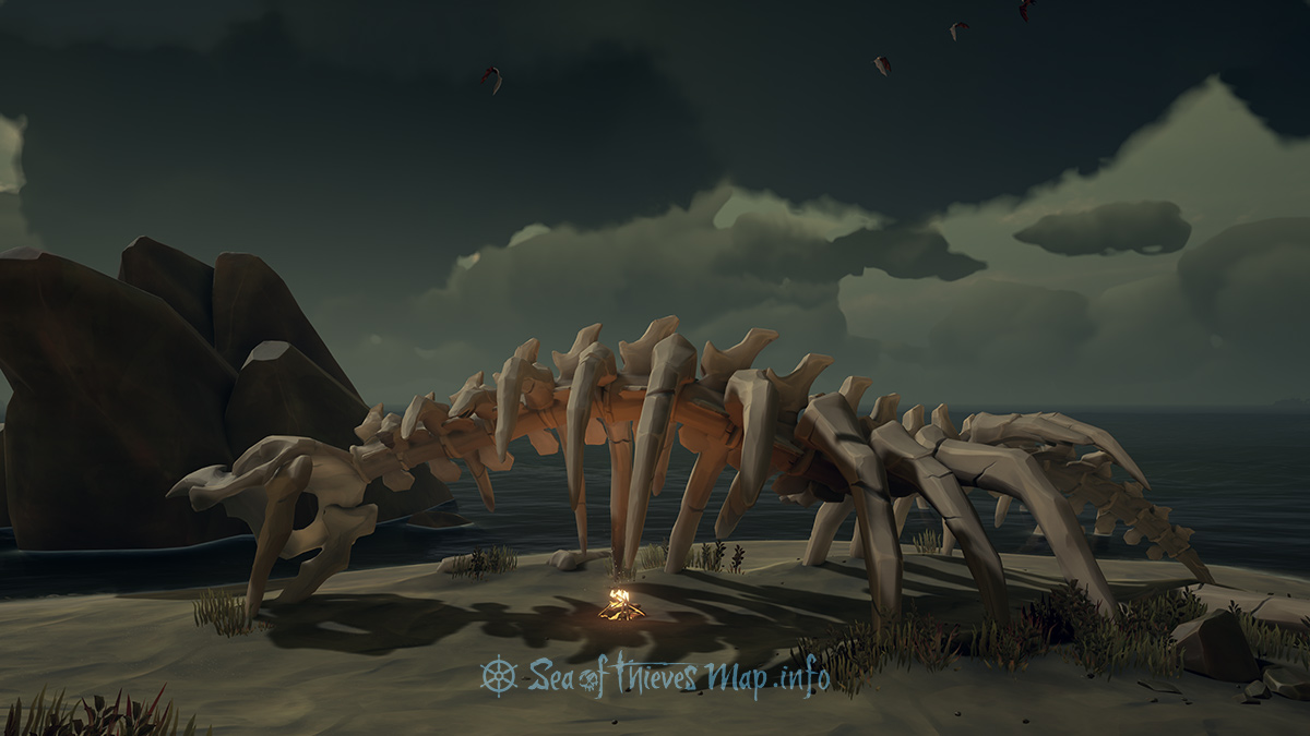 Sea Of Thieves Map - Kraken Skeleton - Landmark