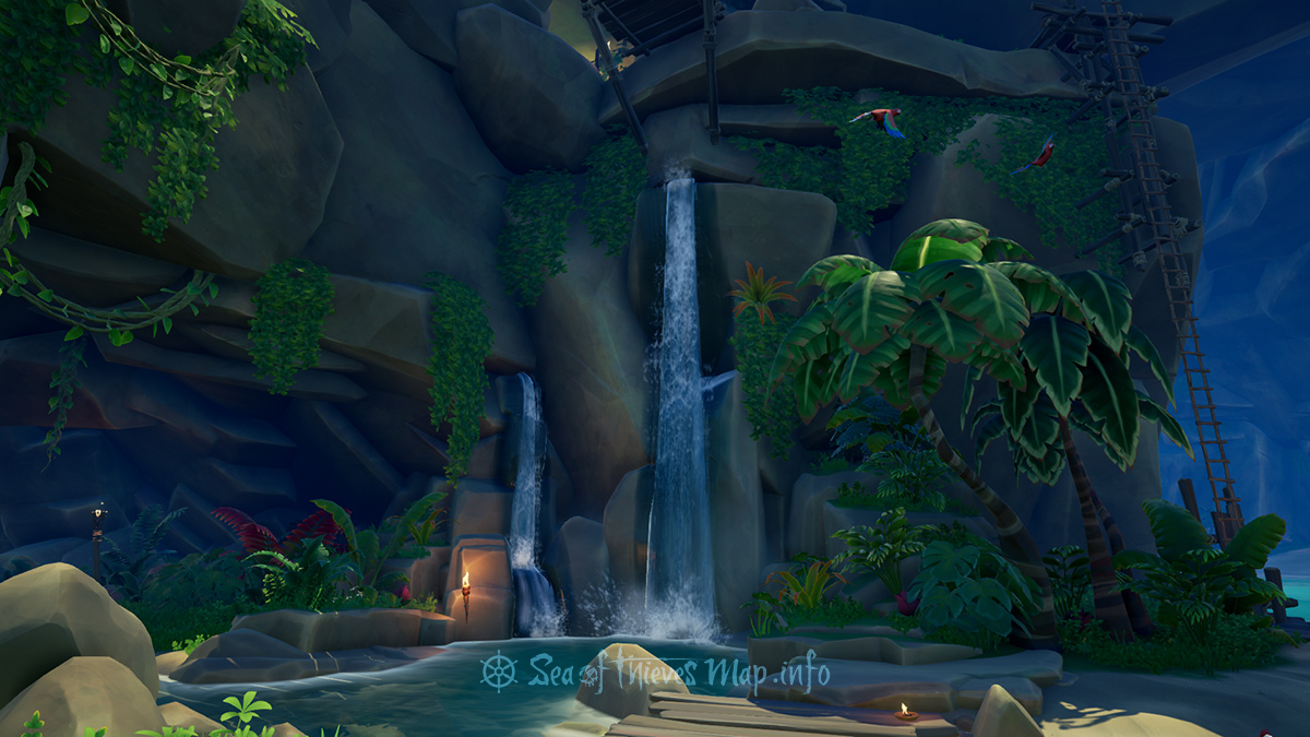 Sea Of Thieves Map - Waterfall - Landmark