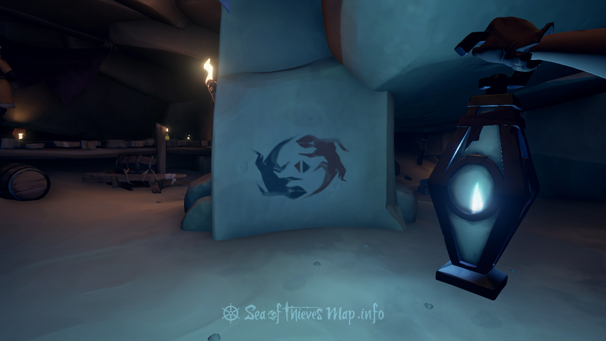 Sea Of Thieves Map - The Endless Lizard painting lies in dank and gloom, instruments your only clue - Riddle Step